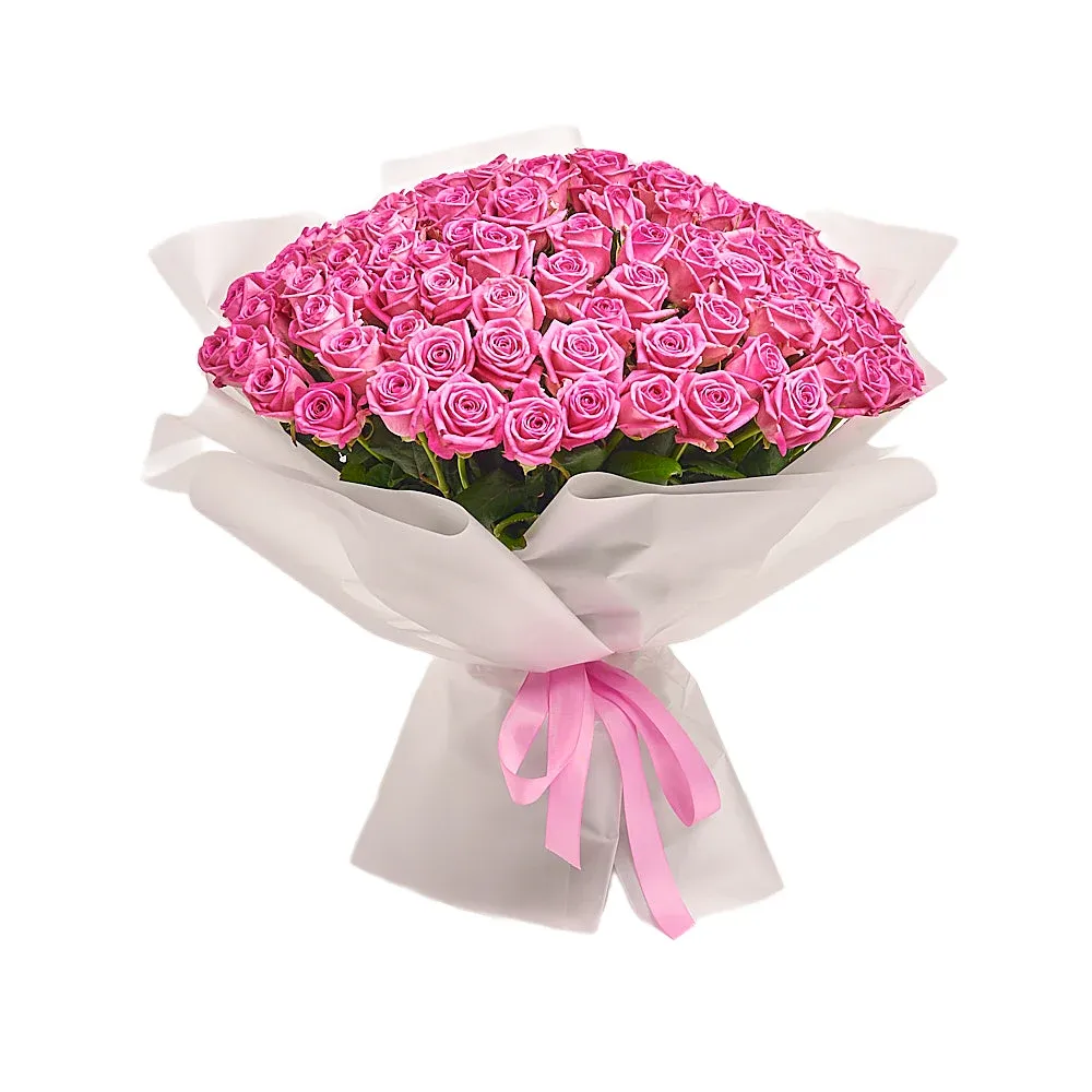 101 розовая роза