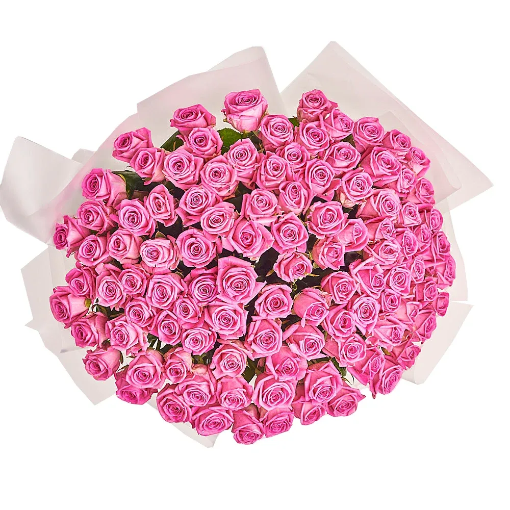 101 розовая роза