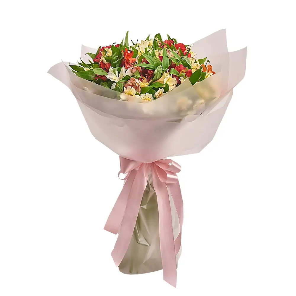 Букет из 25 альстромерий яркий микс